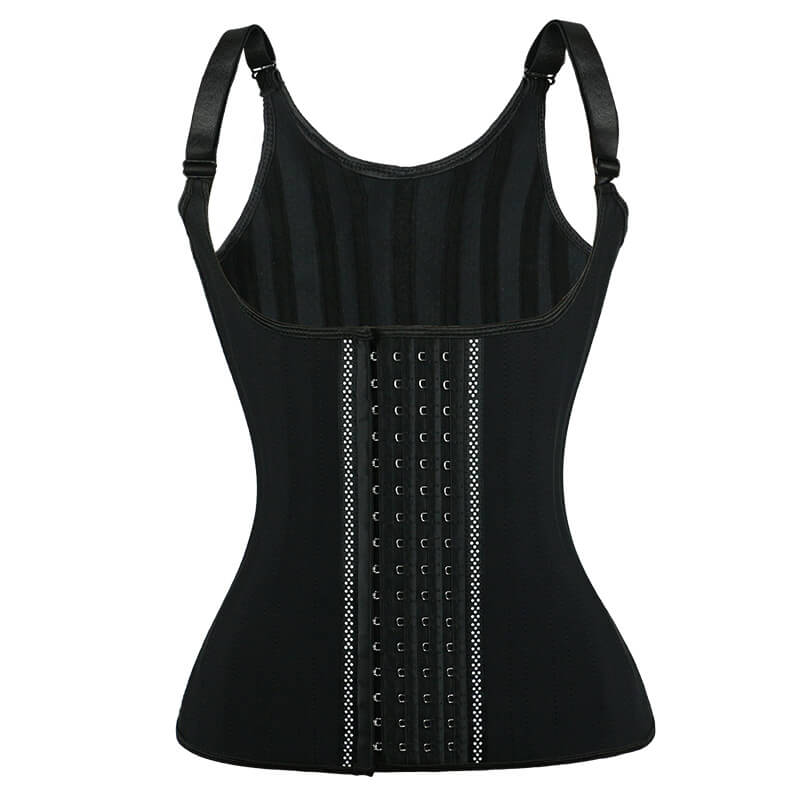 4 Rows Of Hooks Adjustable Shoulder Strap Tourmaline 25 Bones Waist Trainer Vest