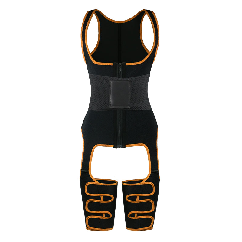 orange double elastic band waist trainer 