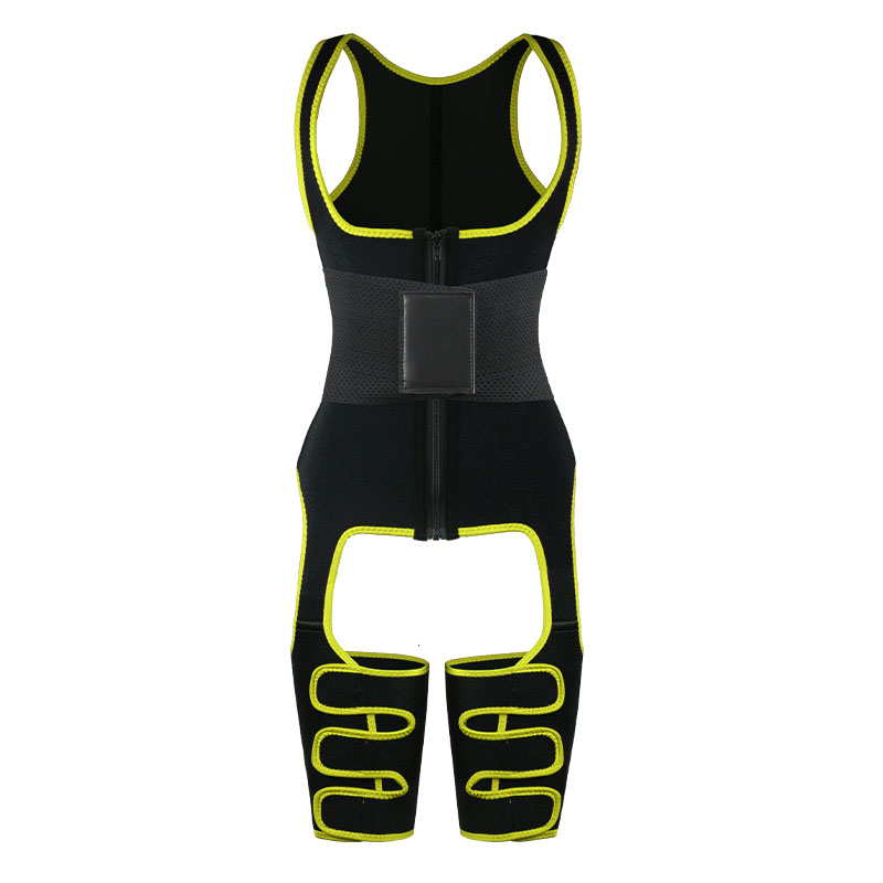 yellow double elastic band waist trainer