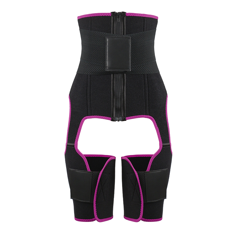 pink YKK zipper waist and thigh shaper