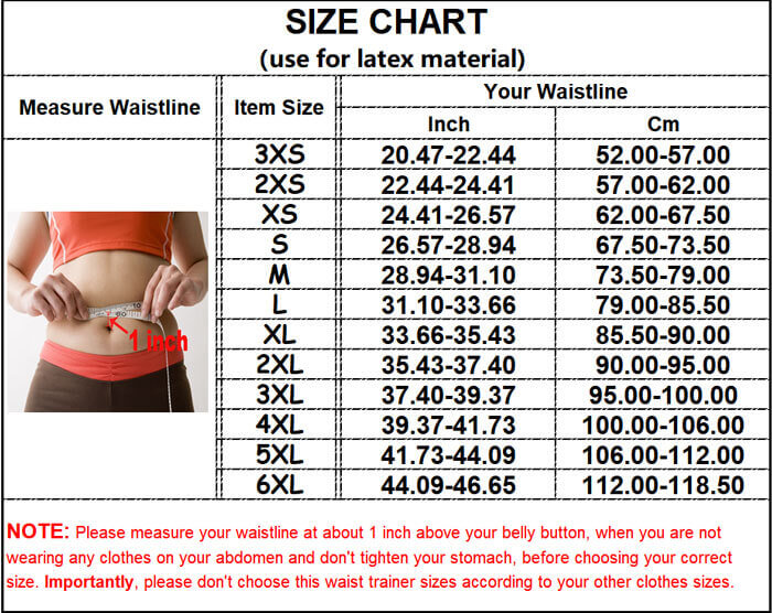 Full Body Waist Trimmer size