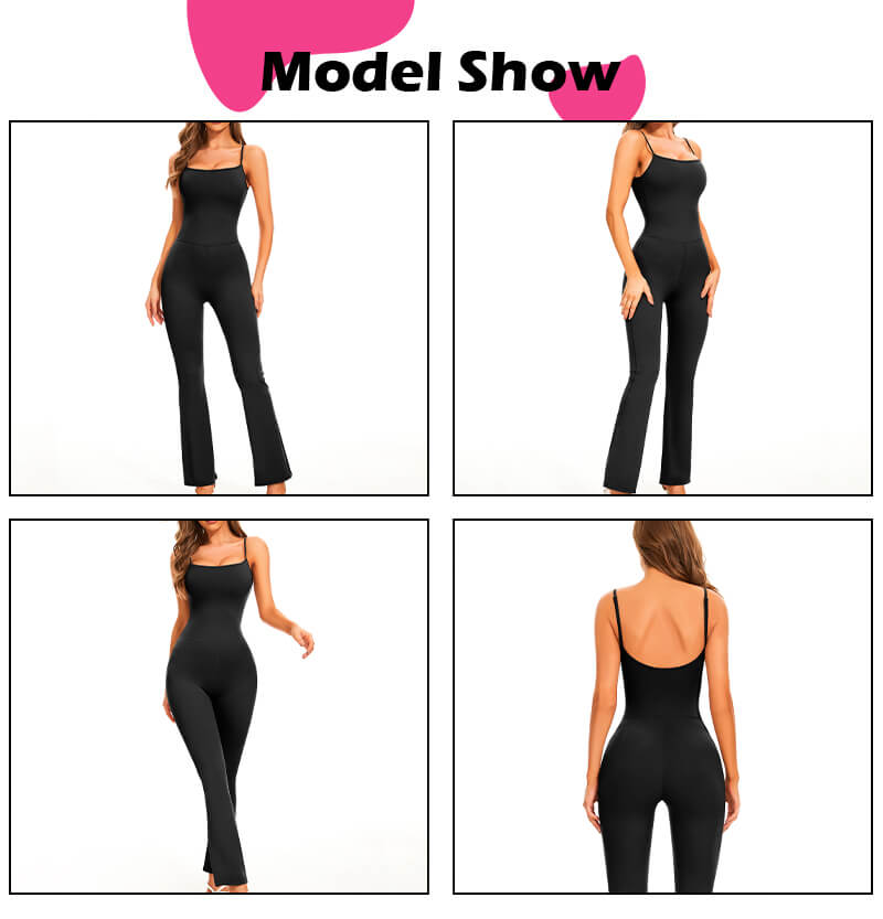 black flared jumpsuit