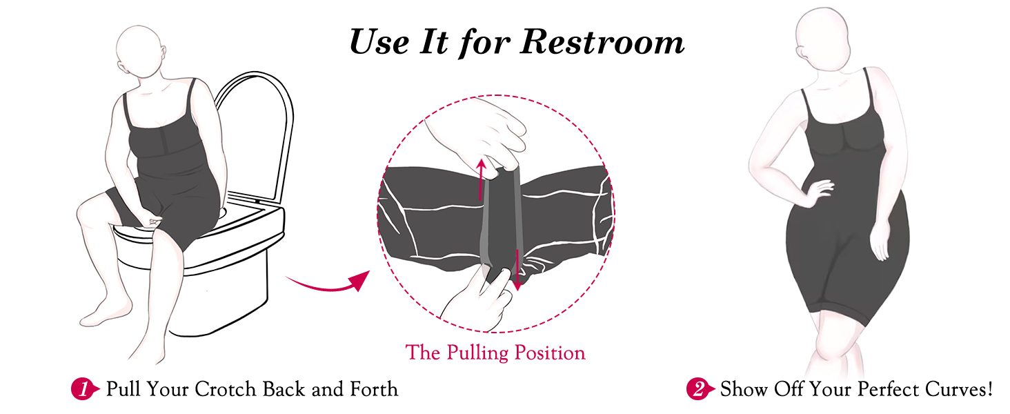 restroom of a model wearing a seamless mid thigh bodysuit