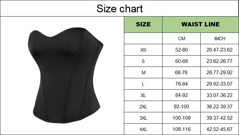 Fashion Sexy Corset Breathable Mesh Fold Sleeveless Crop Tops size chart 