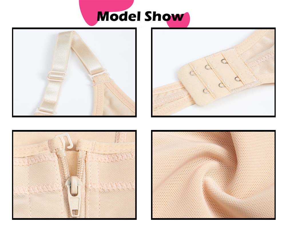 Tummy Control Full Body Plus Size Open Bust Bodysuit model show