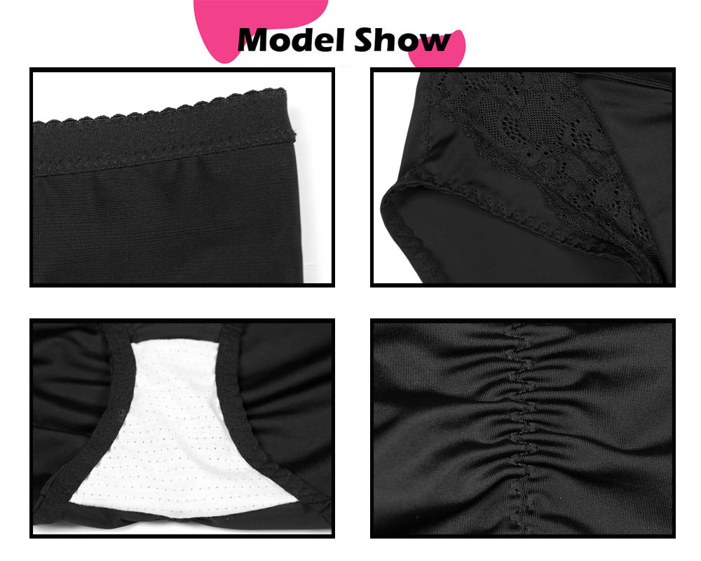 Lace Panties High Waisted Sexy Plus Size Skinny Body Shaper model show