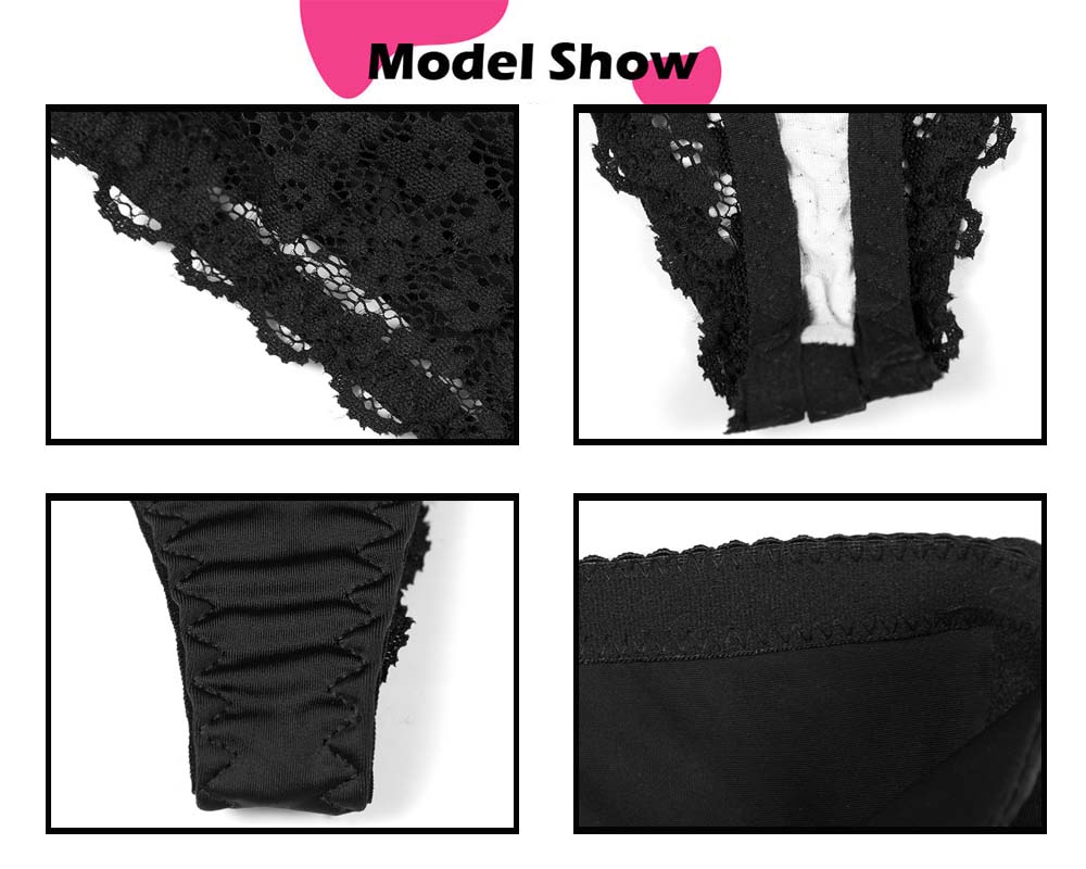 Sexy Slimming Butt Lifter High Waist Lace Thong Shapewear model show 