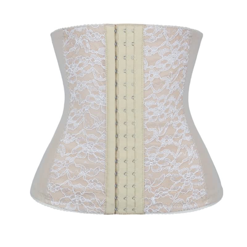 back of nude waist training corset