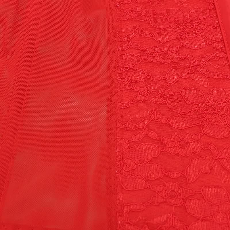 flower sewed on extreme corset waist training