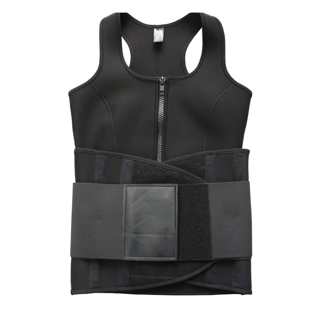 front of belt and thermal waist trainer