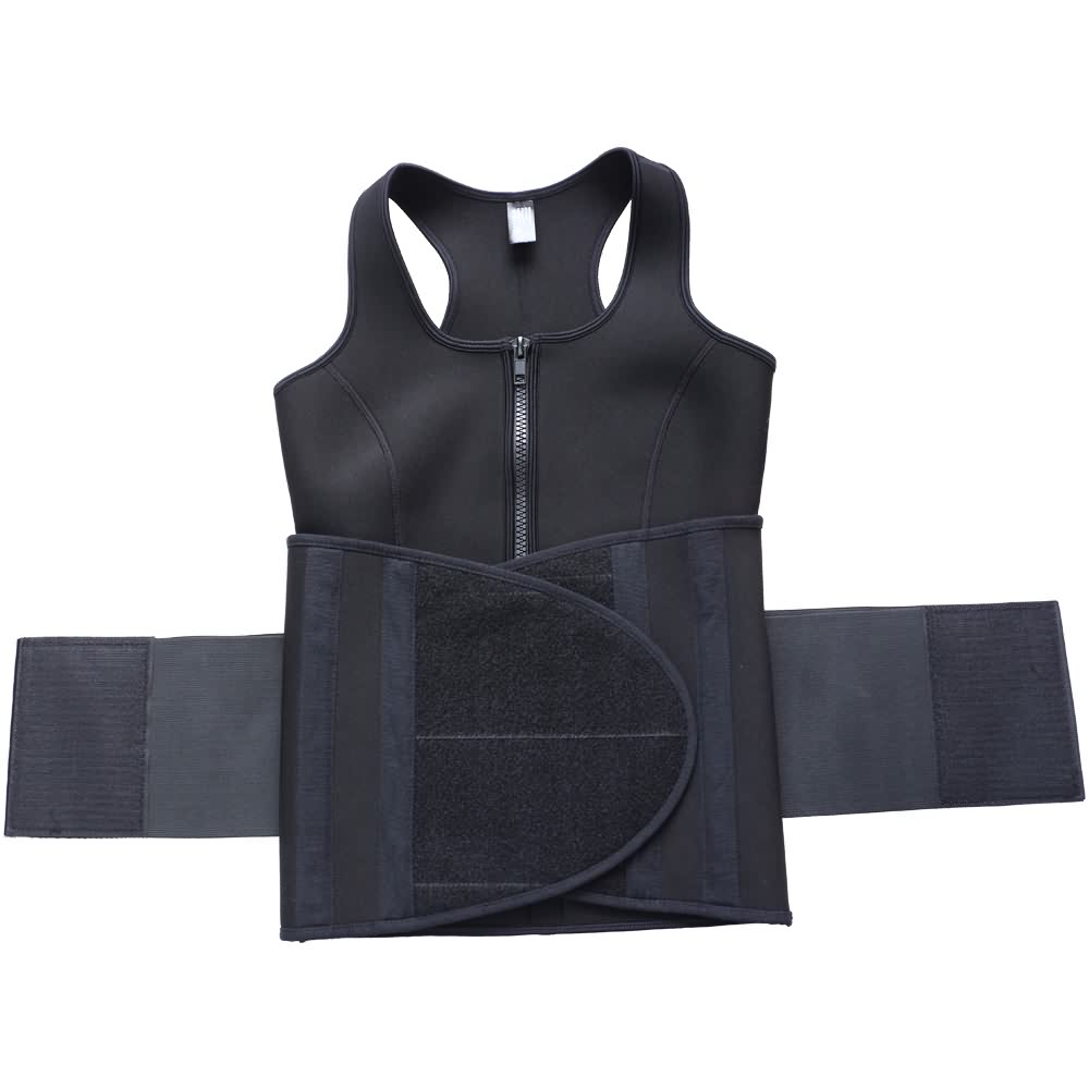 front of unfolded belt and thermal waist trainer