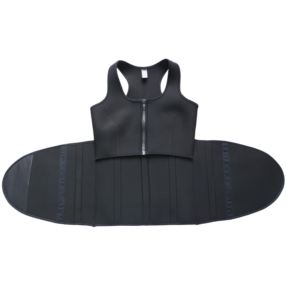 back of unfolded thermal waist trainer
