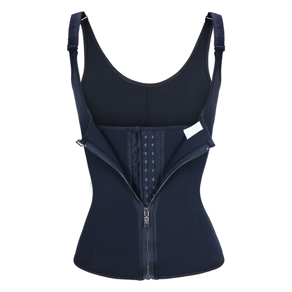front of stereo black corset vest