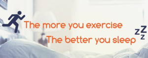 the more you exercise,rhe better you sleep