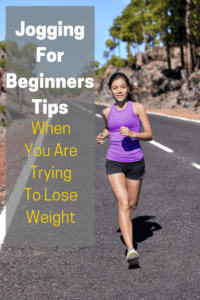 a woman is losing weight by jogging
