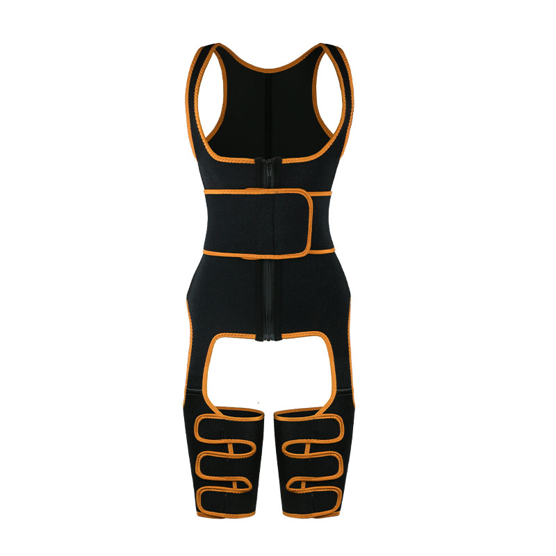 orange Waist Trainer Belt With Thigh Shaper