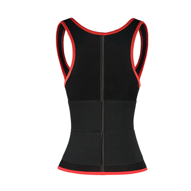 The back of elastic double belt waist trainer vest