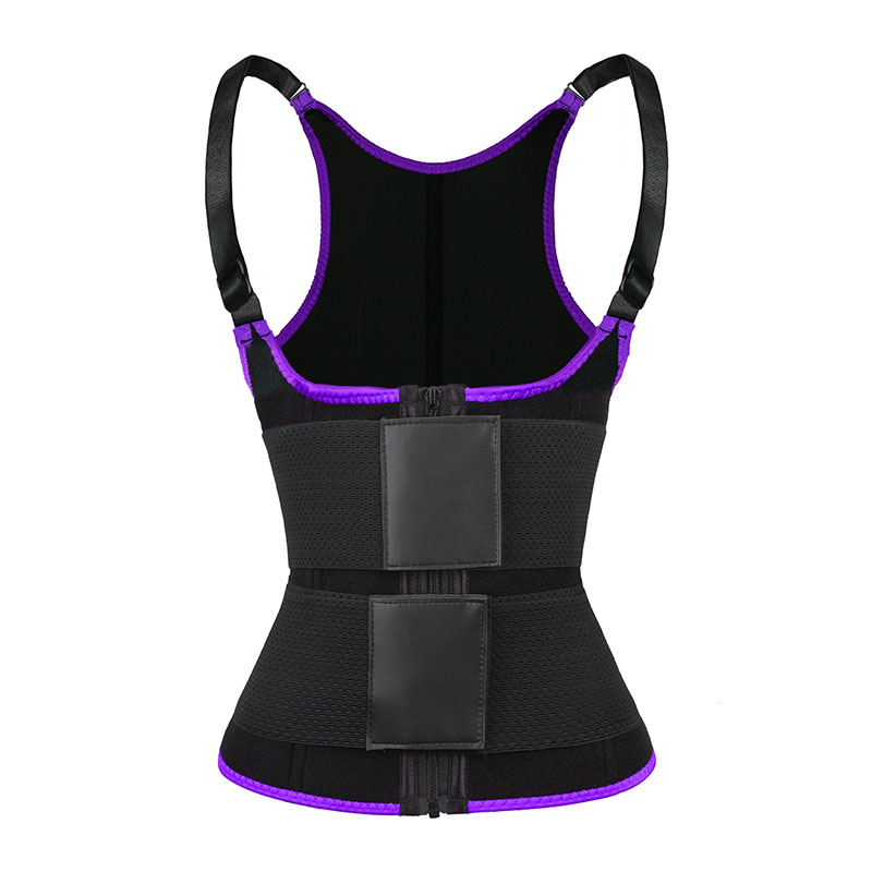  purple adjustable shoulder strap waist trimmer vest