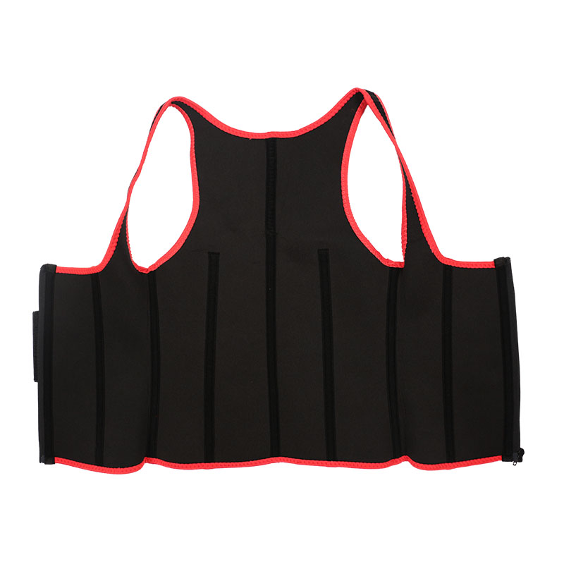 The inside of red best sweat vest waist trainer private label 