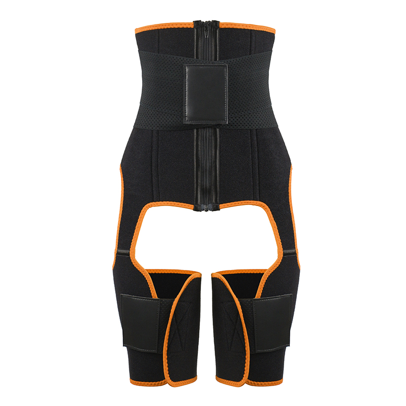 orange YKK zipper waist and thigh shaper
