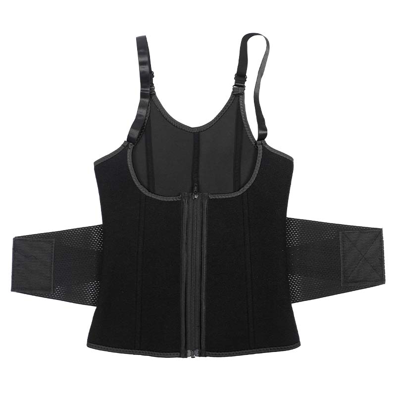 Adjustable Strap Waist Trainer Vest With Zipper MHW100079