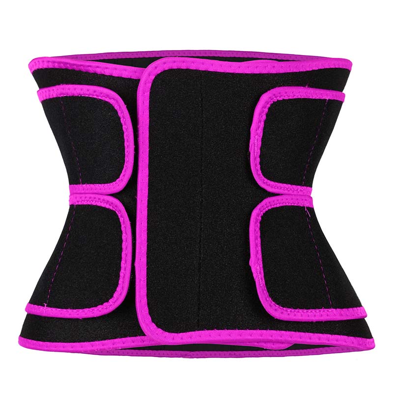pink custom double belt waist trimmer belt
