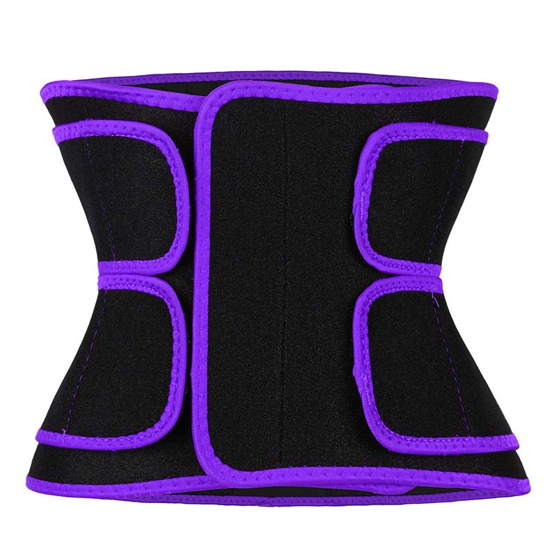 purple custom double belt waist trimmer belt