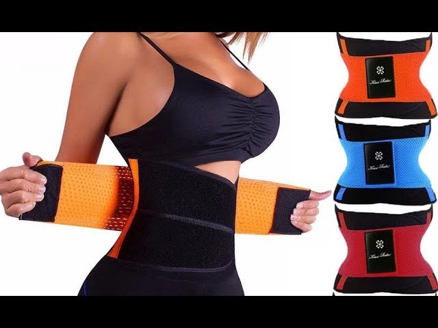 The correct way to wear a waist trainer belt.