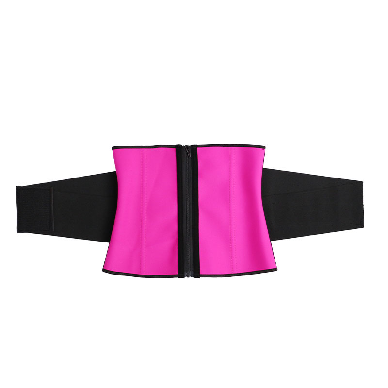 Pink leather label elastic belt waist trainer