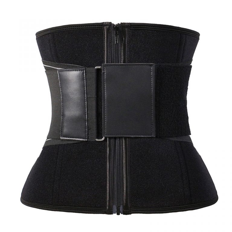 Customized YKK Zipper Exercise Waist Trainer With Elastic Belt