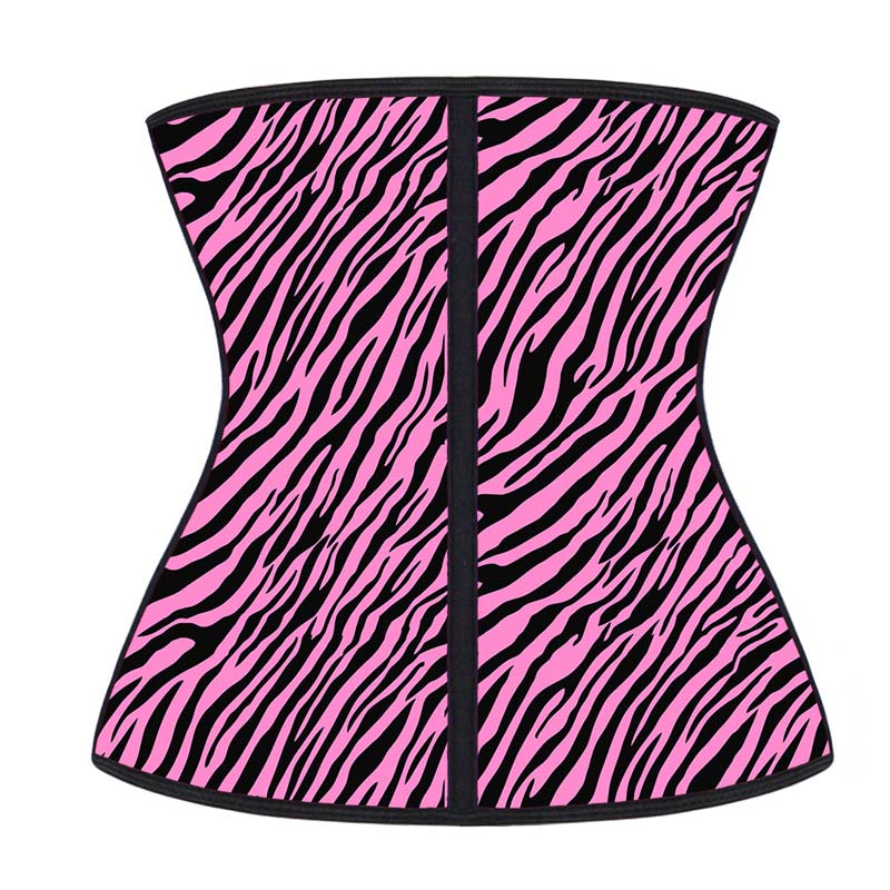 The back of 3 Rows Hook Women Latex Waist Trainer