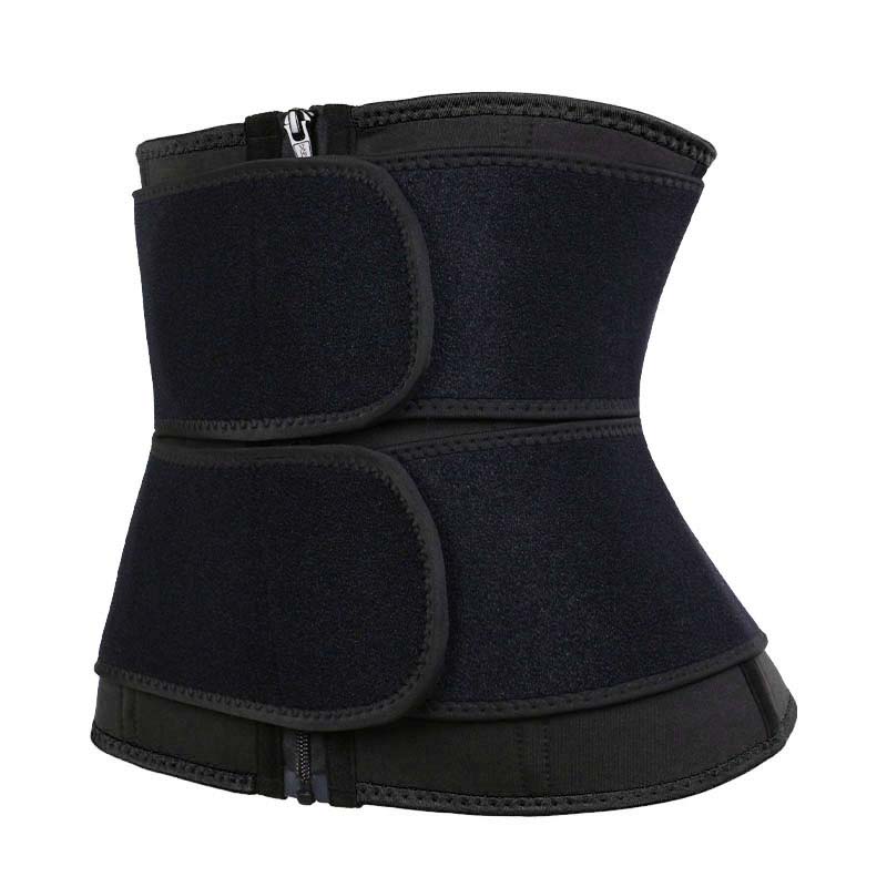 9-steel bones double belt waist trainer