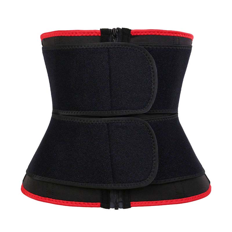 9-steel bones double belt waist trainer