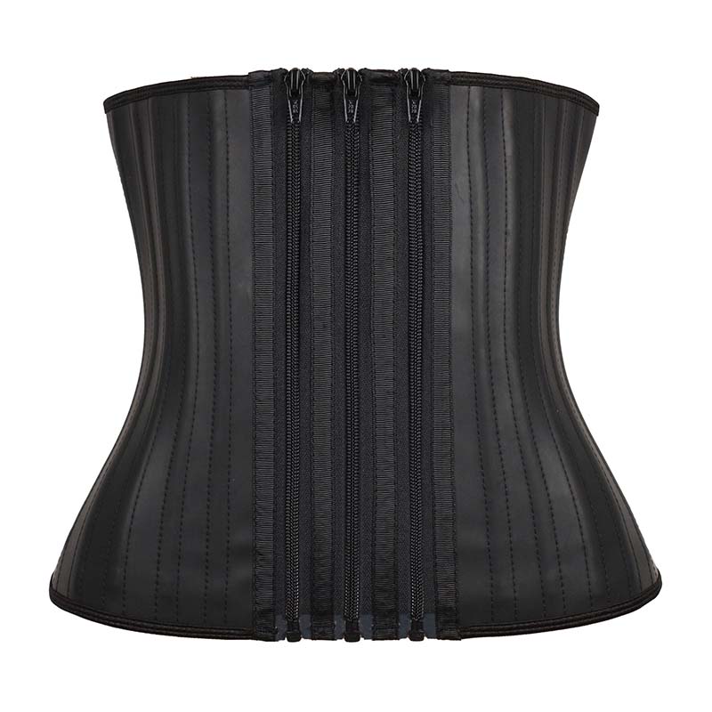 Three Detachable YKK Zipper Smooth Leather Waist Trainer