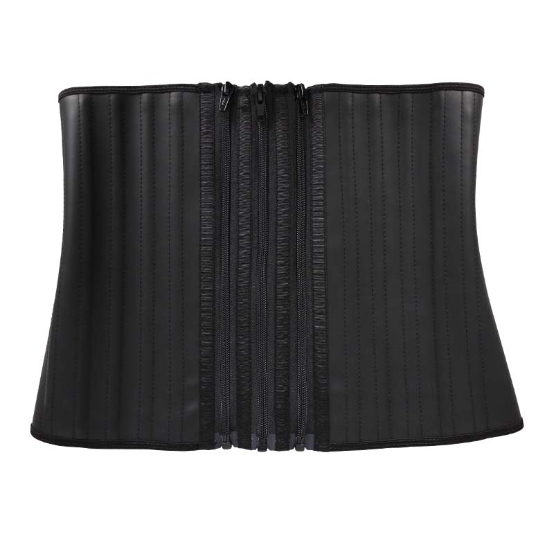 Three Detachable YKK Zipper Smooth Leather Waist Trainer