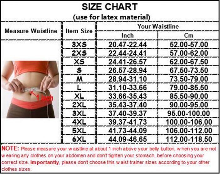 waist trainer size