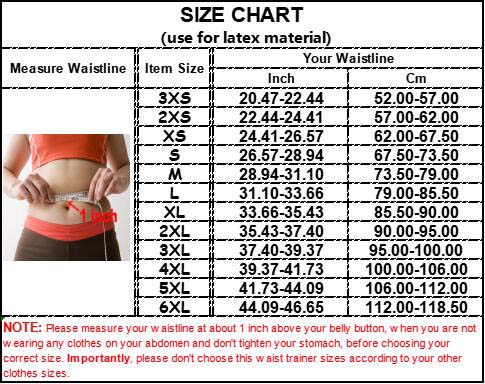 Multi-support Latex Waist Trainer size