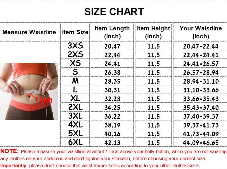 Latex Waist Trainer For Women size