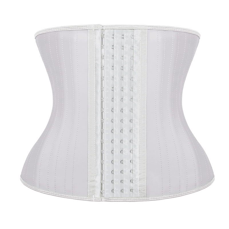 Wholesale Smooth Steel Waist Trainer 4-breasted 25 Steel Frame White
