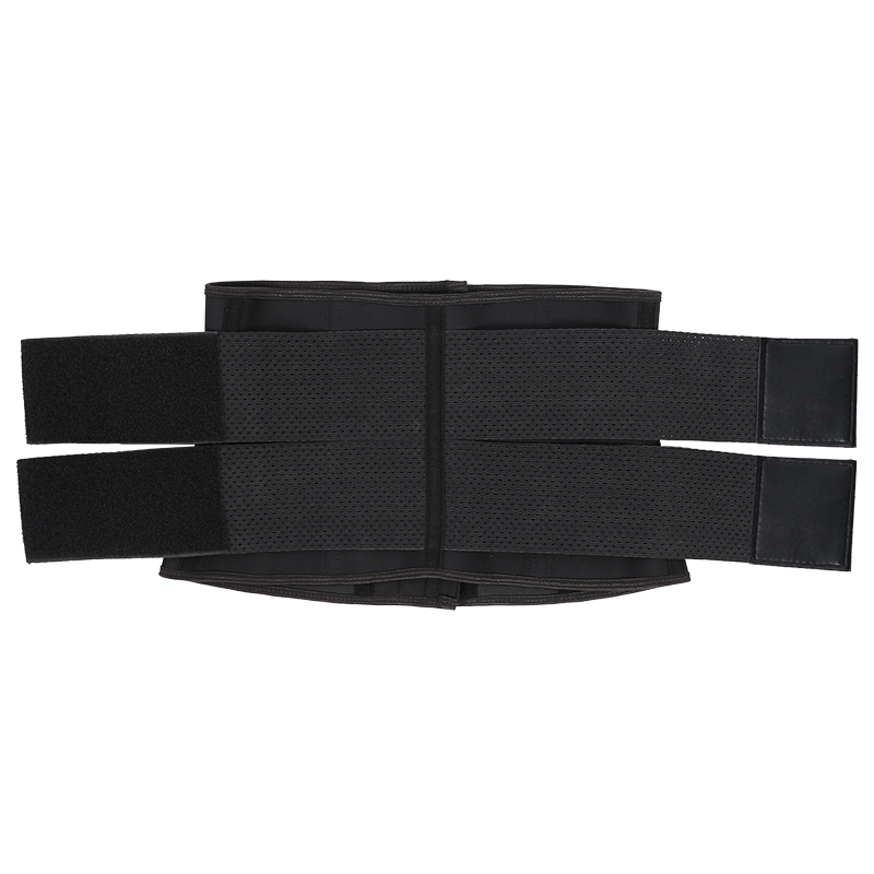 Double waist belt unfolded back view