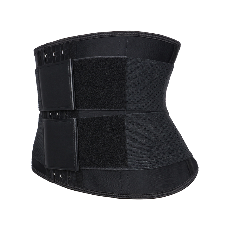 Side view of double-belt three-breasted body shaper