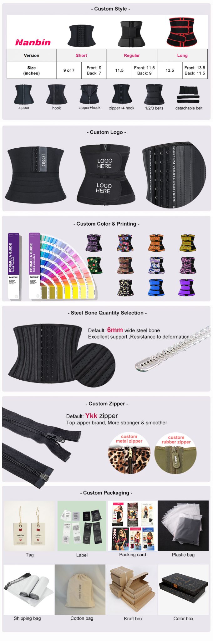 Wholesale Nude Waist Trainer Plus Size Single Belt With Zipper