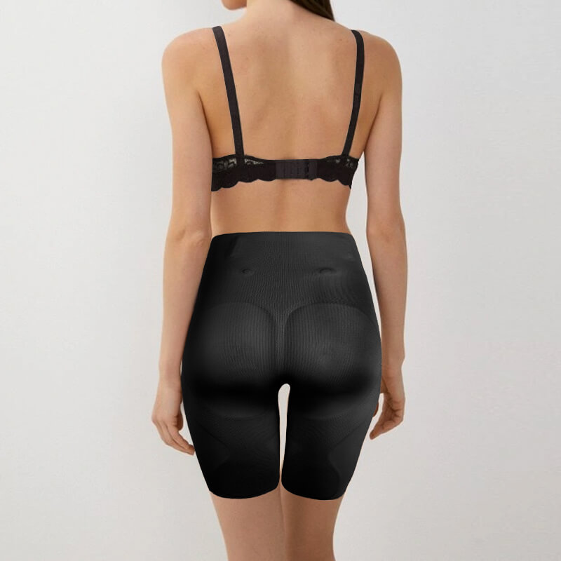 black seamless shorts