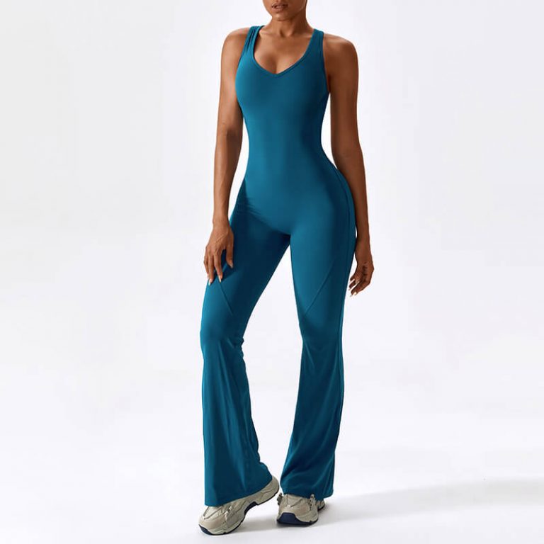 Wholesale Yoga Bodysuit Cami Top Flare Bodysuit, Factory Price