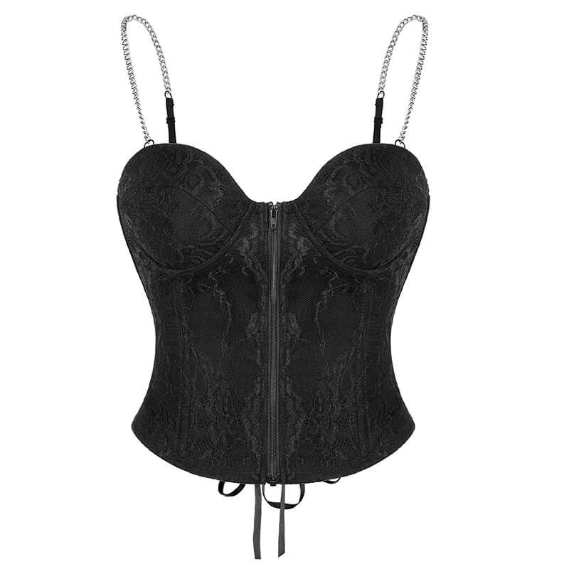 black bustier corset