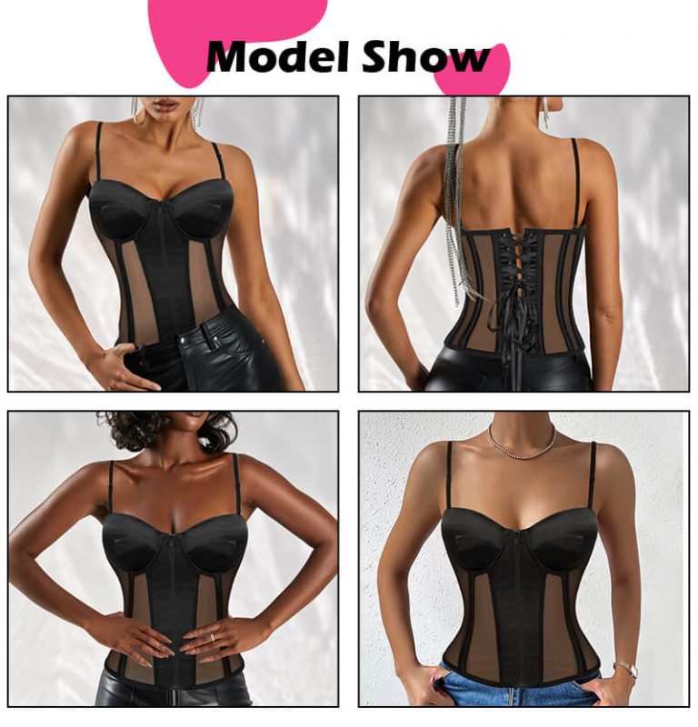 Mesh Corset Top ,Custom Corset Tops, Corset Manufacturer