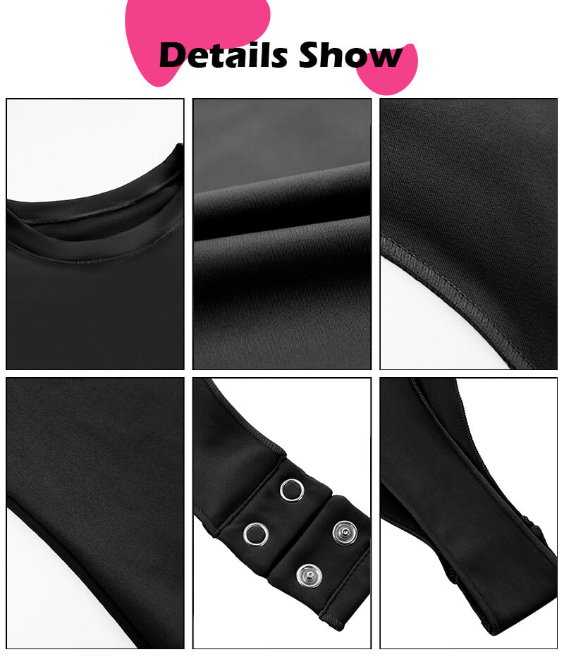 Long Black Sleeve Bodysuit