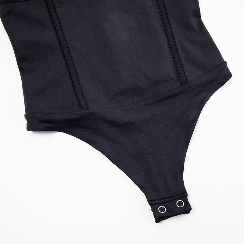 Thong Bodysuit, Square Neck Bodysuit, Black Corset Bodysuit