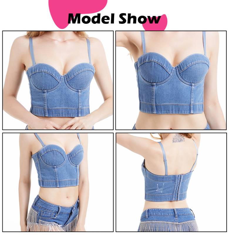 denim corset