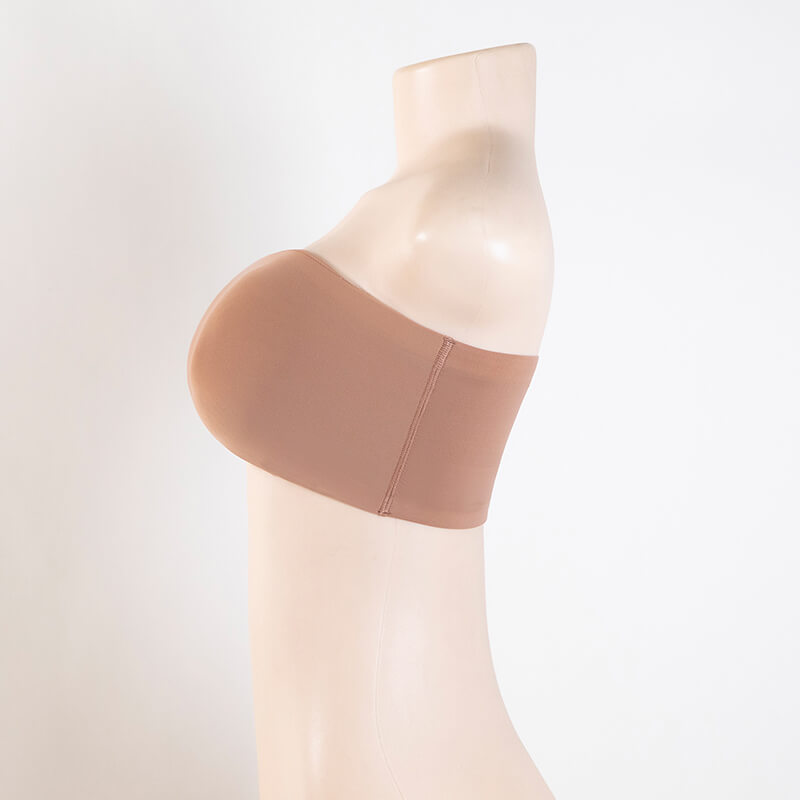 bandeau brassiere on a side view